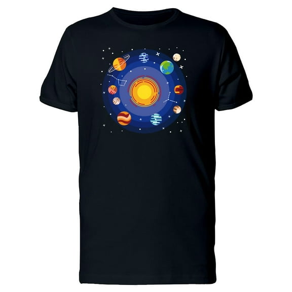 Solar System Planets T-Shirt Men -Image by Shutterstock, Male Small