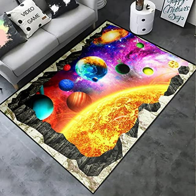 Solar System Rug Planet Area Rug Outer Space Rugs Galaxy Rugs Planets ...