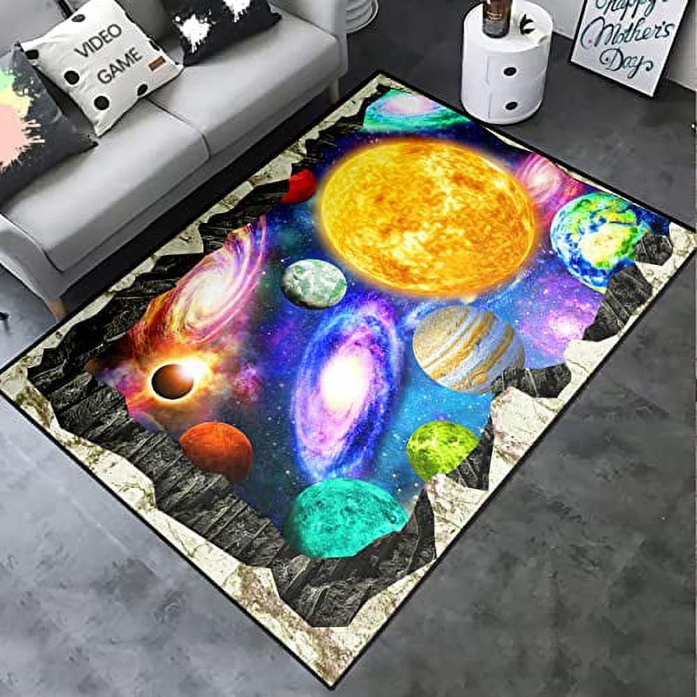 Solar System Rug Area Rug Outer Space Rugs Galaxy Rugs