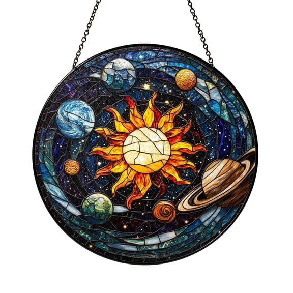 Solar System Suncatcher Window Hanging, Space Inspired Planet Decor, Astronomy Theme Home Accent Gift