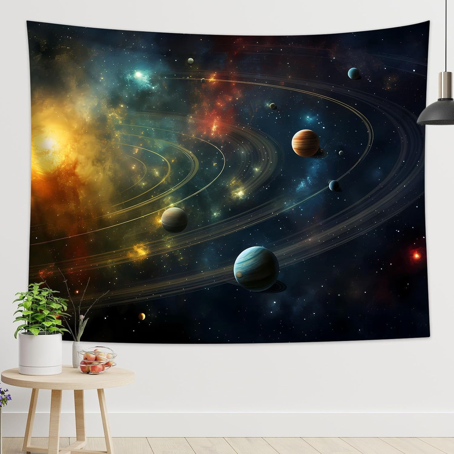 Solar System Tapestry Wall Decor for Kids Bedroom, Outer Space Universe ...