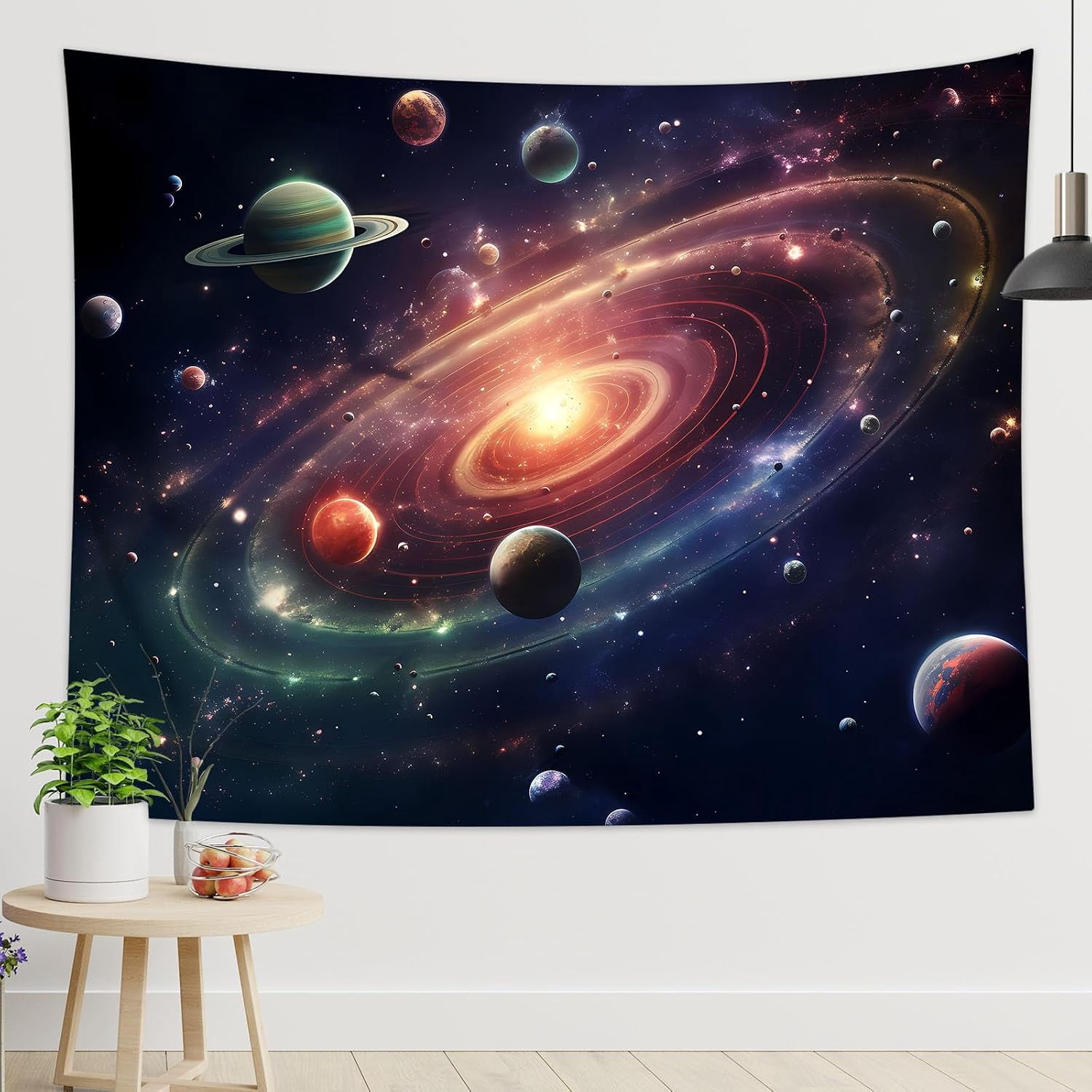Solar System Tapestry Wall Decor for Kids Bedroom, Outer Space Universe ...