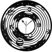 Solar System Vinyl Wall Clock,Vinyl Record Clock Wall Art Unique Room Decorations Handmade Gift