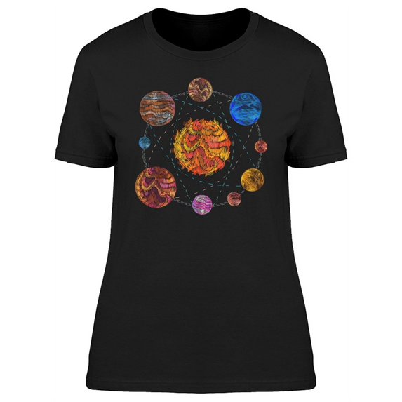 Solar System Watercolor T-Shirt Men -Image by Shutterstock, Male x-Large
