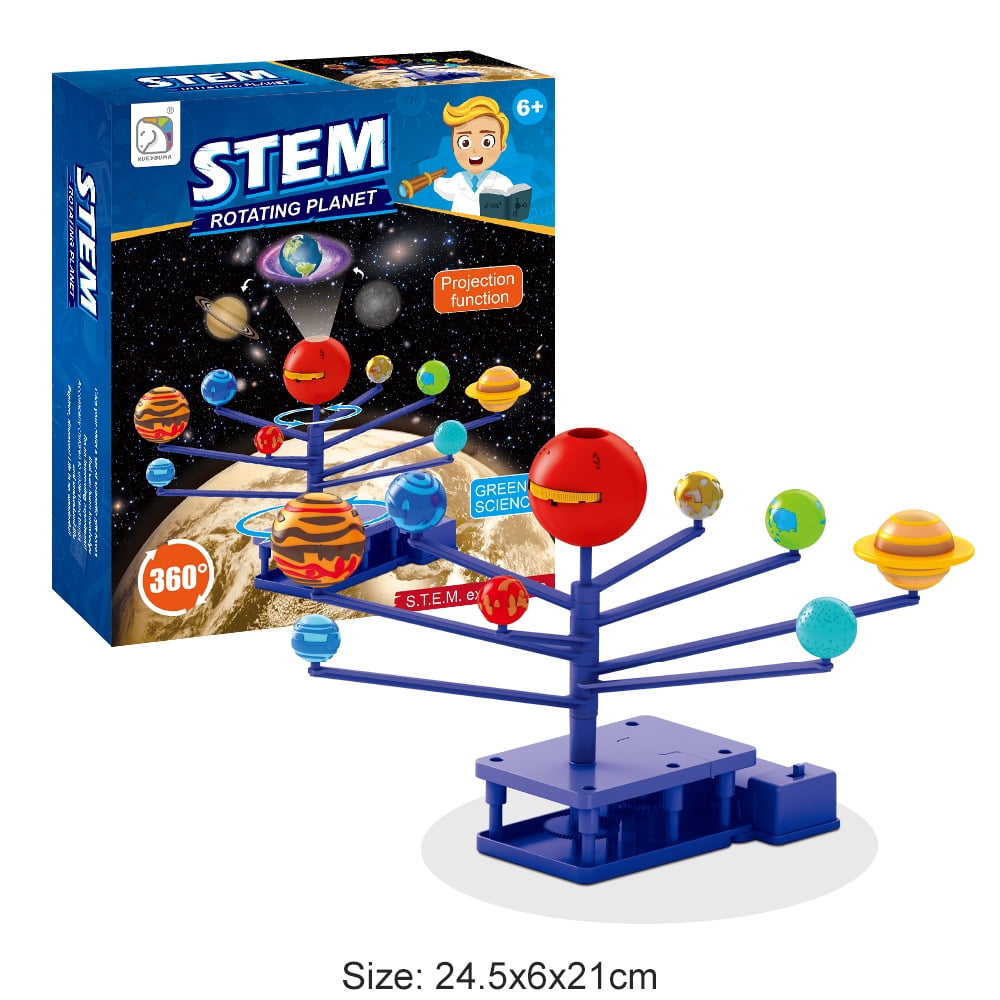 VRURC Science and Solar System for Kids - 8 Planets for Kids Solar System  Model with Projector, Talking Space Toys for 3 -- 8 Year Old Boys and Girls  Gift 