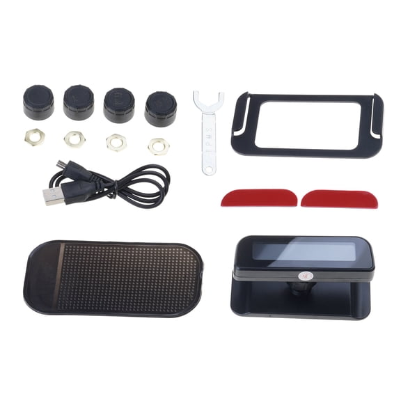 Solar TPMS Tire Pressure Monitoring Systems With Clear Readout And External Sensors Convenience