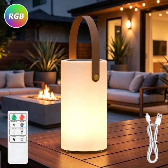 Nicebuy Solar Table Lamp, RGB LED Portable Cordless Waterproof Solar Light For Outdoor Camping & Indoor Decoration