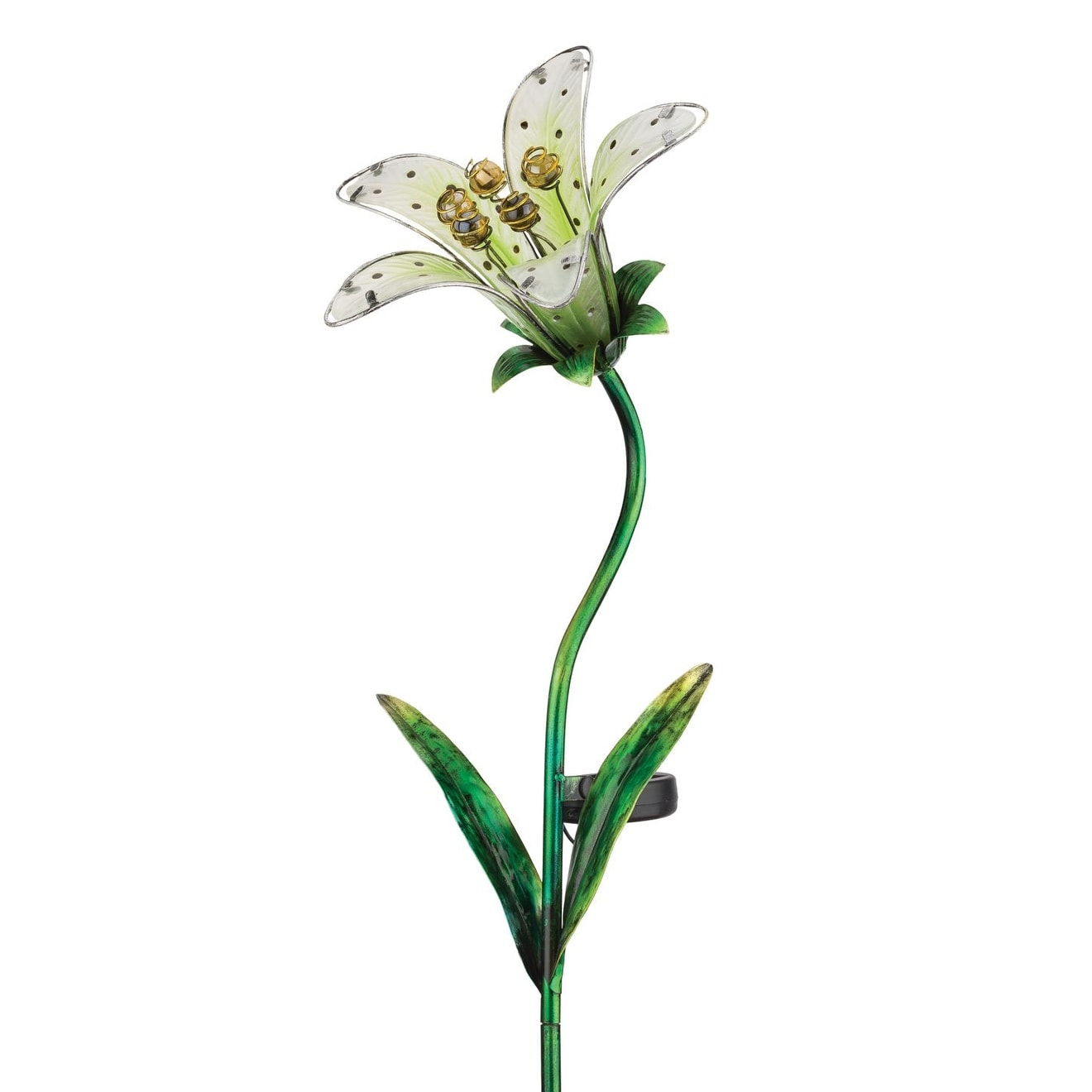 Solar Tiger Lily Stake - White - 9"x7.25"x33" - image 1 of 5