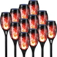 thumbnail image 1 of Solar Torch Flame Lights, 12 Pack Solar Lights Outdoor with Flickering Flame, Waterproof Solar Pathway Lights Landscape Decoration Lighting for Garden, Lawn, Yard, Outdoor Decor - Purple, 1 of 14