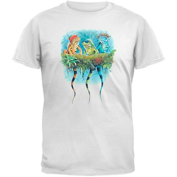 Solar Trans - Reggae Iguana White T-Shirt - 4X-Large