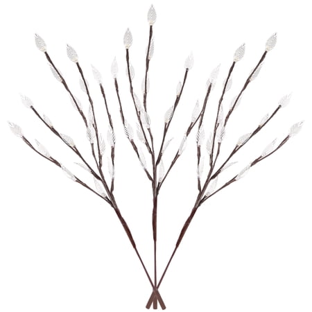 Solar Tree Branch Leaf Shape Lamp, 60 LED Decorative Lights for Outdoor Garden Lawn Patio Decking