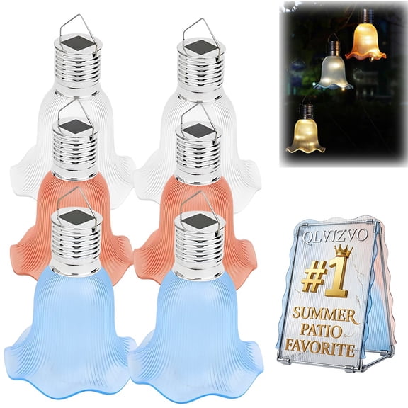 Solar Tulip Outdoor String Lights, Mini Solar Flower String Lights with Path Light Waterproof, Spring Summer Floral Garden, For Landscape Yard Patio Lawn Garden Party Decor