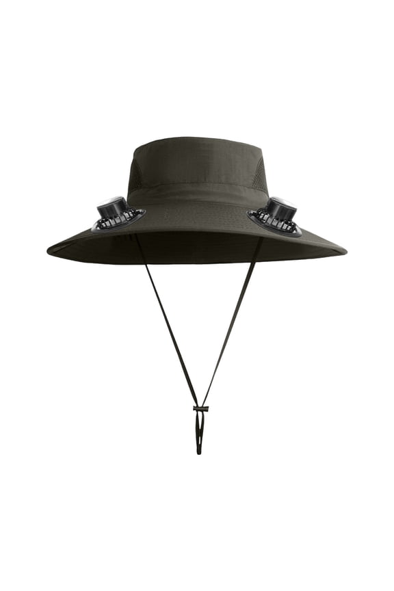 Solar USB Fan Hat Solar Charging Fan Hat Men's Outdoor Solar Fan Hat Fishing Sun Hat 5.9in Brim 300mA Fan Hat Gardening Fan Hat Travel Cool Hat Adult Fan Hat(Green)