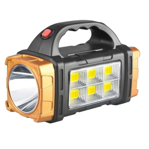 Solar USB Rechargeable Dual-Head Flashlight: Perfect for Camping & Emergencies!