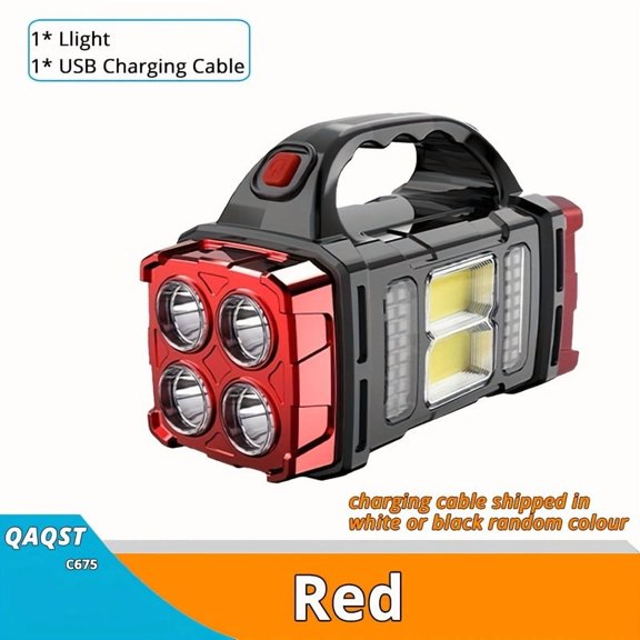 Solar & USB Rechargeable LED Lantern Flashlight, 1500Mah Nickel Battery, Tactical COB Work Light, 4 Modes, Emergency Power Bank Function, Portable for Camping IPX4 Waterproof(1/2pcs Optional)