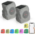 thumbnail image 1 of Solar & USB Rechargeable Outdoor Rock Speaker – Waterproof Bluetooth 5.3 Garden Speaker with 7-Color RGB Lighting, 2600mAh Battery for Pool, Patio & Home,2PCS Grey, 1 of 14