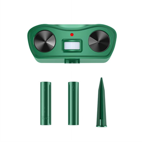Solar Ultraso-nic Animal Repe-ller, USB Rechargeable Outdoor Deterrent for Dogs & Cats