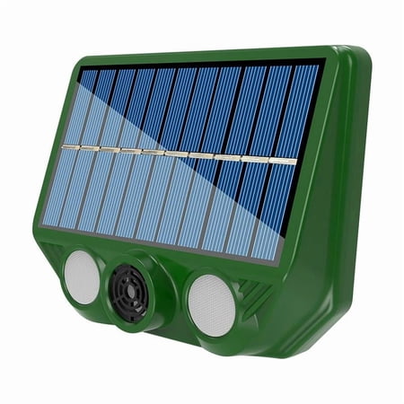 Solar Ultrasonic Animal Repeller, 2-in-1 Pest Deterrent with Seismic Wave Technology, Weatherproof Outdoor Mole Repellent for Garden Yard Lawn, Repels Rodents Raccoons Foxes Birds (3.54x2.76)