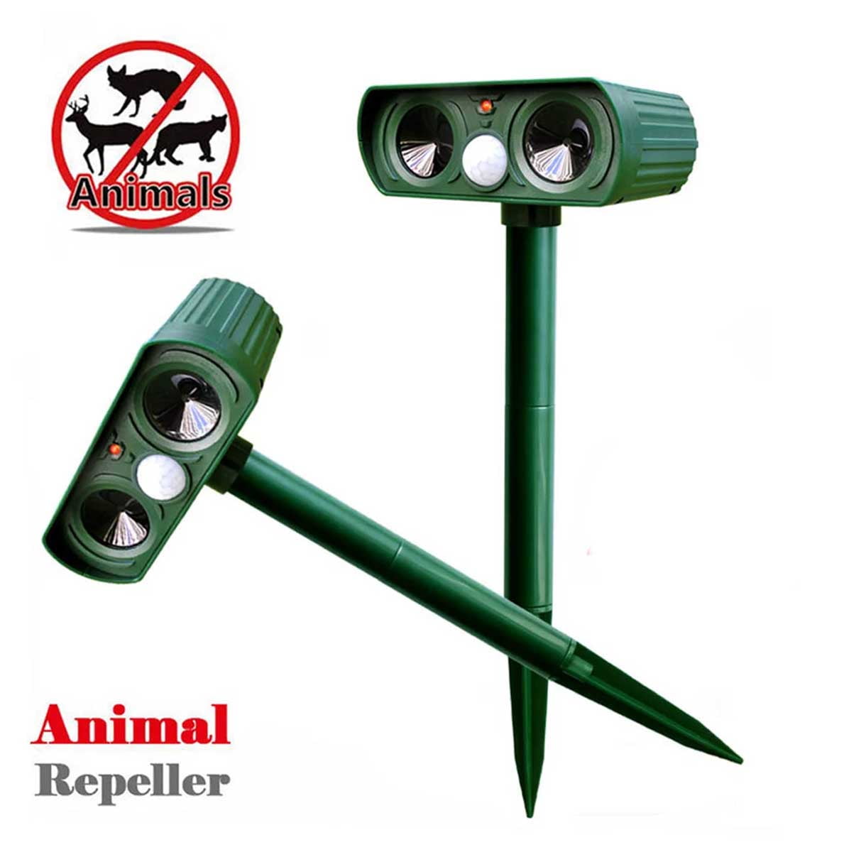 Solar Ultrasonic Animal Repeller, Outdoor SolarPowered Animal