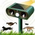 Solar Ultrasonic Cat Repeller Outdoor, Adjustable Sensitivity and
