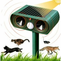 Solar Ultrasonic Cat Repeller Outdoor Cat Repeller Adjustable Sensitivity and Frequency Ultrasonic Cat Repeller to Repel Pests Garden Protector