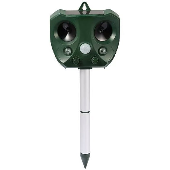 Solar Ultrasonic Pest Repeller, Upgraded Animal Deterrent for Rats, Mice, Birds, Weatherproof for Yard & Garden