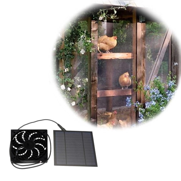 Solar Ventilation Fan Kit, Ideal for Greenhouses, Chicken Coops, Shed, Pet Houses, Energy Efficient Solar Powered Exhaust Fan, Fresh Air Circulation System