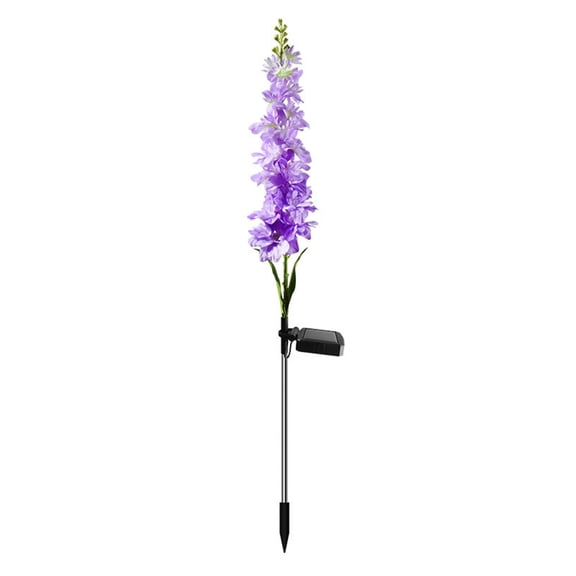Solar Violet Flower Stake Light, LED Hyacinth Simulation Ground Lamp for Garden Courtyard Decor, Solar Violet Flower Stake Light Automatic Dusk to Dawn Illumination, Waterproof Landscape Lighting