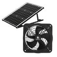 thumbnail image 1 of Solar Wall/Window Exhaust Fan with Thermostat, 35W 1200 CFM, Auto On/Off, Quiet Gable Roof Vent for Greenhouse, Garage, Shed, Home, Barn, RV, Workshop, Garden & More, 1 of 10