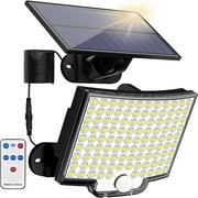 Solar Lights Outdoor, 3000LM Solar Flood Light With Remote Control Waterproof Solar Motion Sensor Lights Outdoor, 270  Wide Angle Illumination Security Light Garage Yard Garden Patio