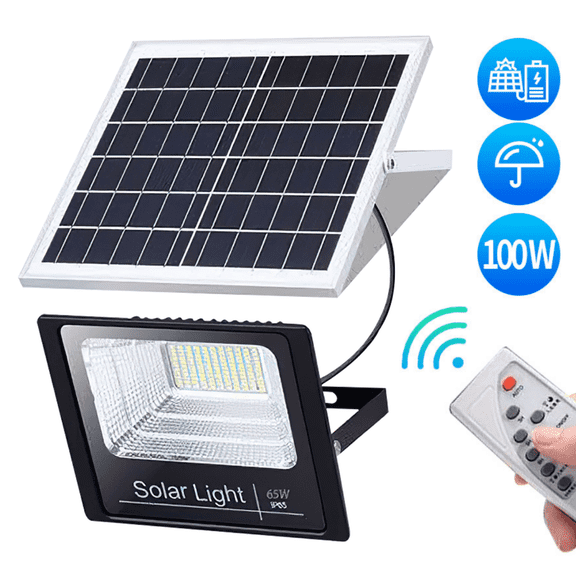 Solar Wall Lamp, DFITO 3000LM Solar Light with Remote Control, Waterproof Solar/ Motion Sensor/270 Wide Angle Illumination Security Light Garage Yard Garden Patio