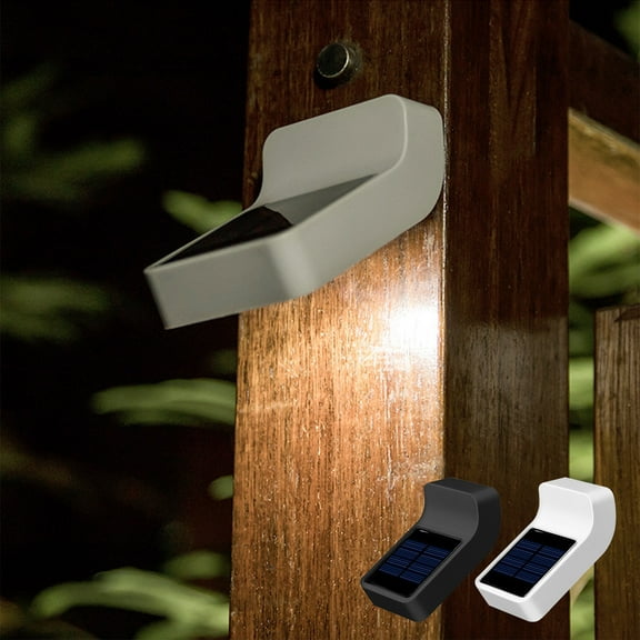 Solar Wall Light Outdoor Up Down Illuminate | IP65 Waterproof ABS Sconce | Sun Powered Modern Decor Lamp | White Cold Colorful Light | 1200mAh Battery | 13x8x2.5cm | 1 Pack