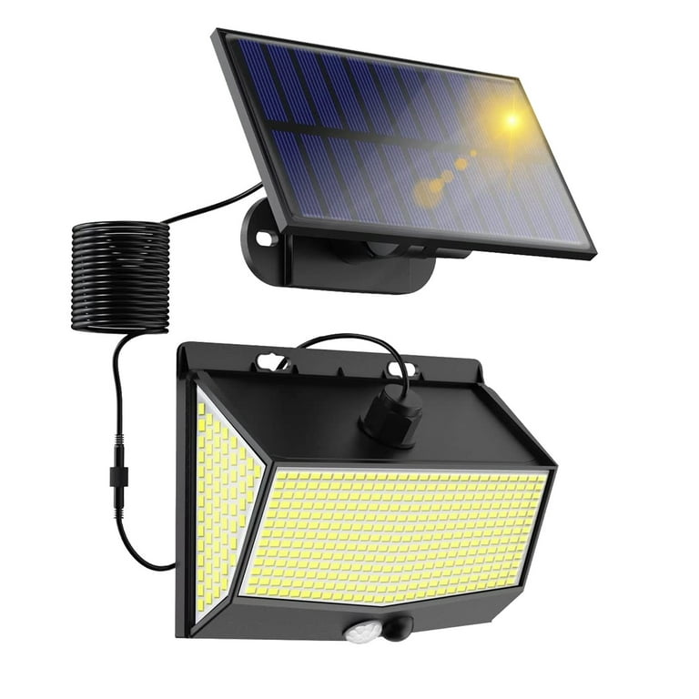 imountek led outdoor security floodlight with light sensor and solar charger, motion activated