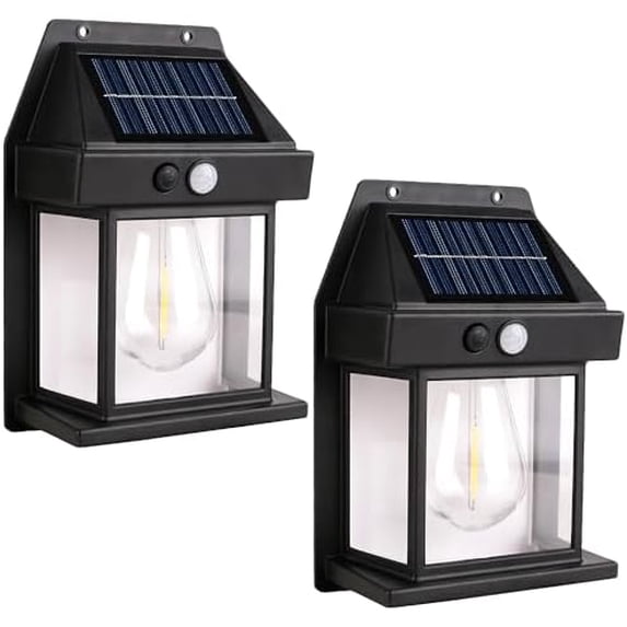 Solar Wall Lights Outdoor [2 Pack] Dusk to Dawn Solar Motion Lights ...
