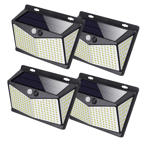 Solar Wall Lights Outdoor, 208 LED Waterproof Motion Sensor Lights for Patio,Yard,Garage,Garden,Walkway
