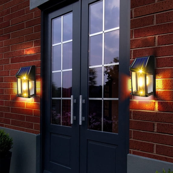Solar Wall Lights, Outdoor Wall Sconces, Waterproof IP65 Up Down Lighting for Garden Porch Pathway, 2-Pack