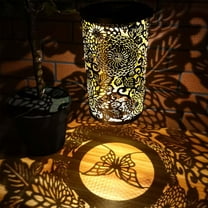 Solar Wall Lights Outdoor Waterproof,Solar Wall Lights Decorative,Solar Hanging Lantern Lights,Hollowed Out Metal Decor Lantern LED Decorative Garden Light,Delicate Garden Decoration for Patio