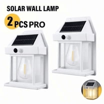 Solar Wall Lights Outdoor, Wireless Dusk to Dawn Porch Lights Fixture, Solar Wall Lantern with 3 Modes & Motion Sensor, Waterproof Exterior Lighting with Clear Panel for Entryway Front Door