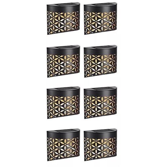 Kanstar Modern Solar Deck Step Lights, Dusk to Dawn, Warm White, Bronze Finish, 8 pack