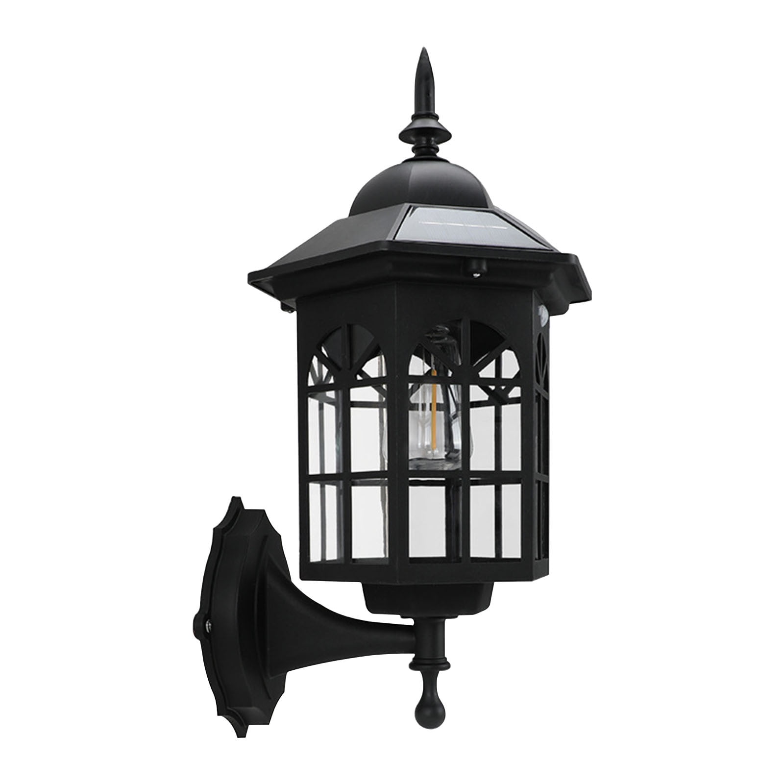 Solar Wall Lights, Vintage Outdoor Lighting with Dusk To Dawn Sensor, Motion Sensor Outdoor Lights for Garden, Warm Amber Glow Decorative Lantern for Patio