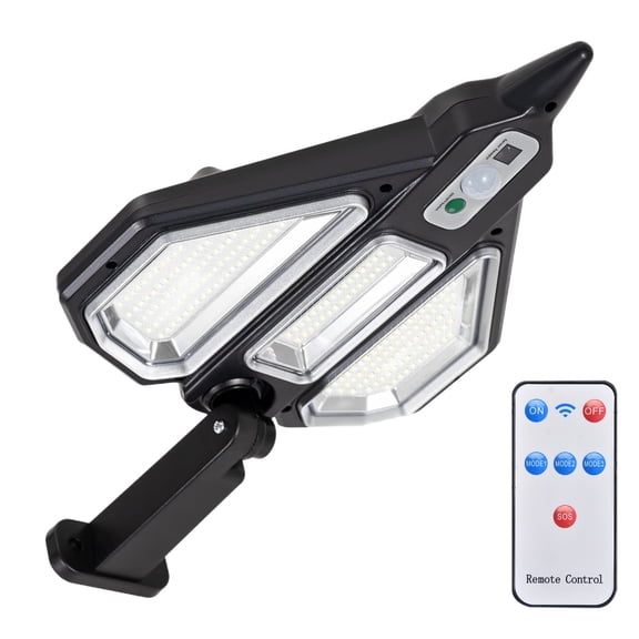 Solar Wall Lights with Motion Sensor, Airplane Shape, 3 Modes, Remote Control, Waterproof for Outdoor Garden Patio Fence Decor