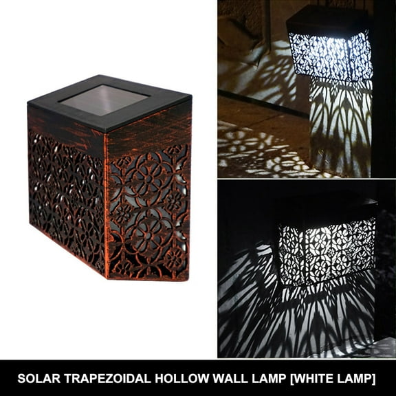 Solar Wall Mounted Garden Light, LED Balcony Patio Fence Decoration Lamp with Auto Sensor, Solar Wall Mounted Garden Light Waterproof Automatic Dusk to Dawn Illumination, Easy Installation Outdoor