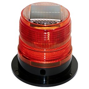 Solar Warning Light, Red Flashing LED with Strong Base Attachment, 360 Visibility, Waterproof, Vehicle Emergency Strobe