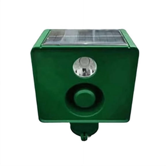 Solar Warning Lights with Loud Siren Beast Repellent Motion Security Alarm Outdoor 5 Modes Flashing Strobe Light for Orchard Farm Barn Yard Garden Predator Deterrent Night Protection