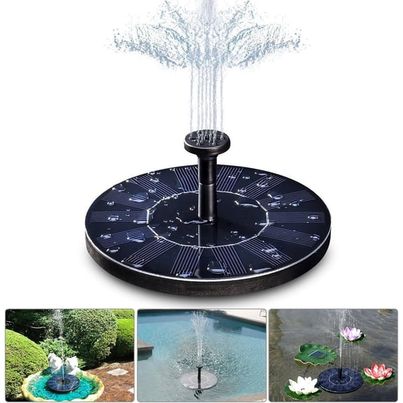 Solar Water Feature, Eco-friendly Glass Solar Panels Floating Solar Fountain, Customizable Spraying for Bird Bath, Garden, Pool, Outdoor Dcor