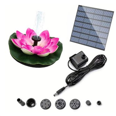 Solar Water Fountain Pump W/ 8 LED RGB Lights, 2 Automatic Modes, 8 Nozzles - Colorful RGB Bird Bath Pond Floating Fountain Lights - For Garden, Bird Bath, Pond, Pool, Yard, And Patio Décor