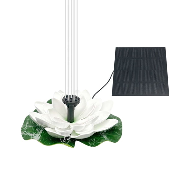 Solar Water Fountain, Water Lily Solar Fountain for Bird Bath, Garden Decor Solar for Bird Bath Outside Pond and Backyard