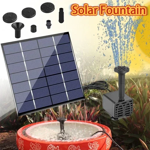 Solar Water Panel Power Fountain Pump Kit Pool Garden Pond Watering Submersible