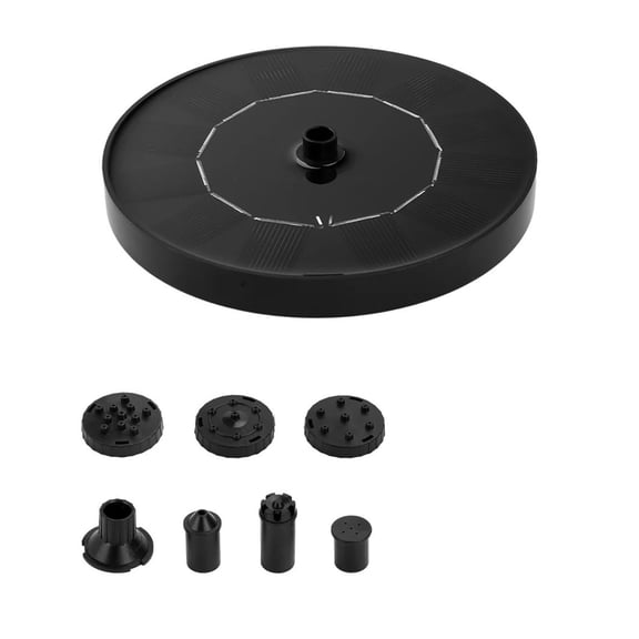 Solar Water Pump Circular Fountain Pump for Bird Bath Garden Outdoor Pool Circulation Oxygen Supply