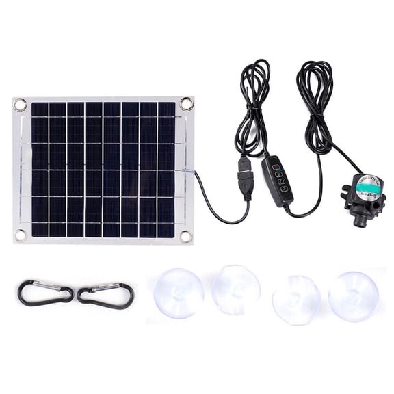 Solar Water Pump Kit 10W Mono line Panel Double-Sided Power Generation Adjustable Flow DC 12V For Garden Pond Pool Aquarium Fountain Outdoor Indoor Use